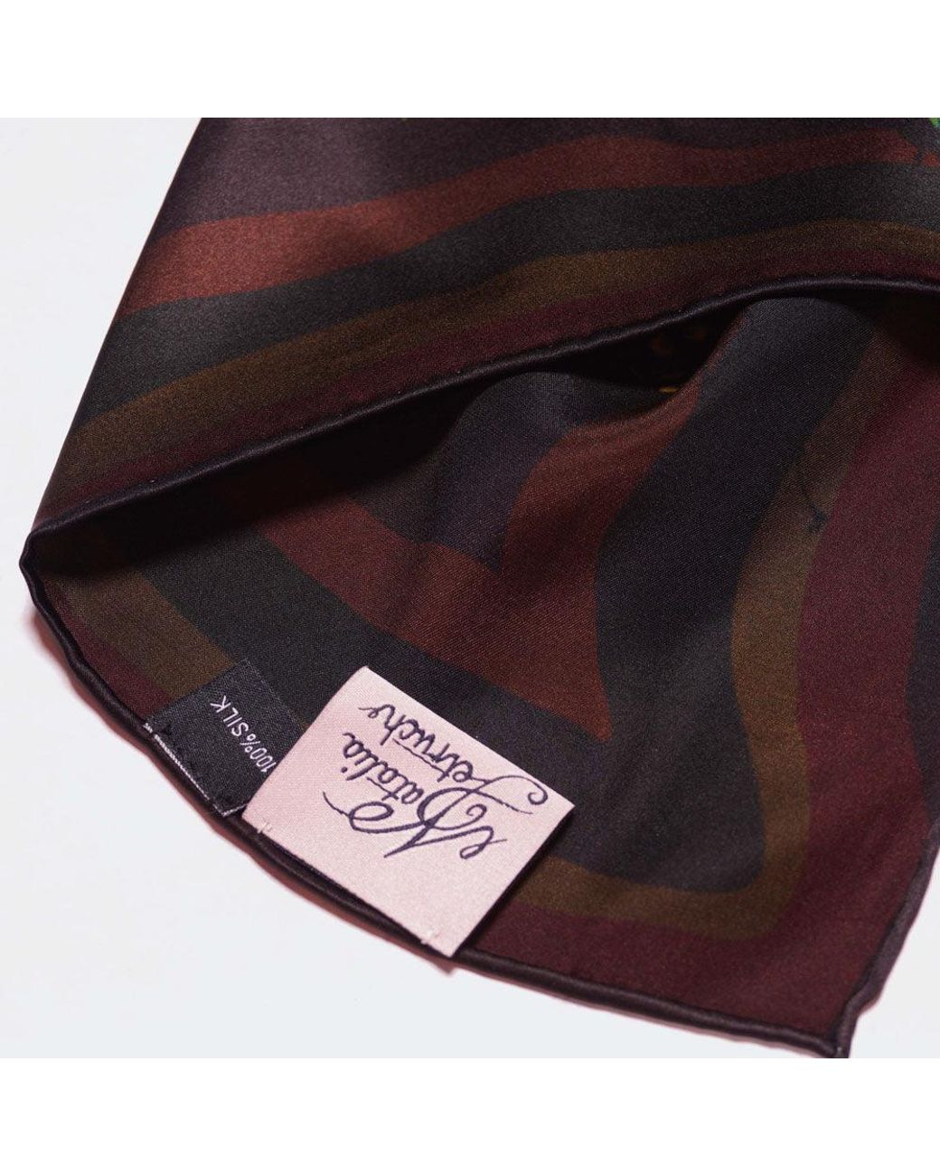 Natalia Petruch Black Mountain Flowers Silk Handkerchief