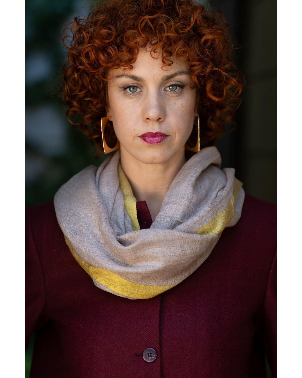 Stovaria Metallic Golden Sand Cashmere Handwoven Scarf