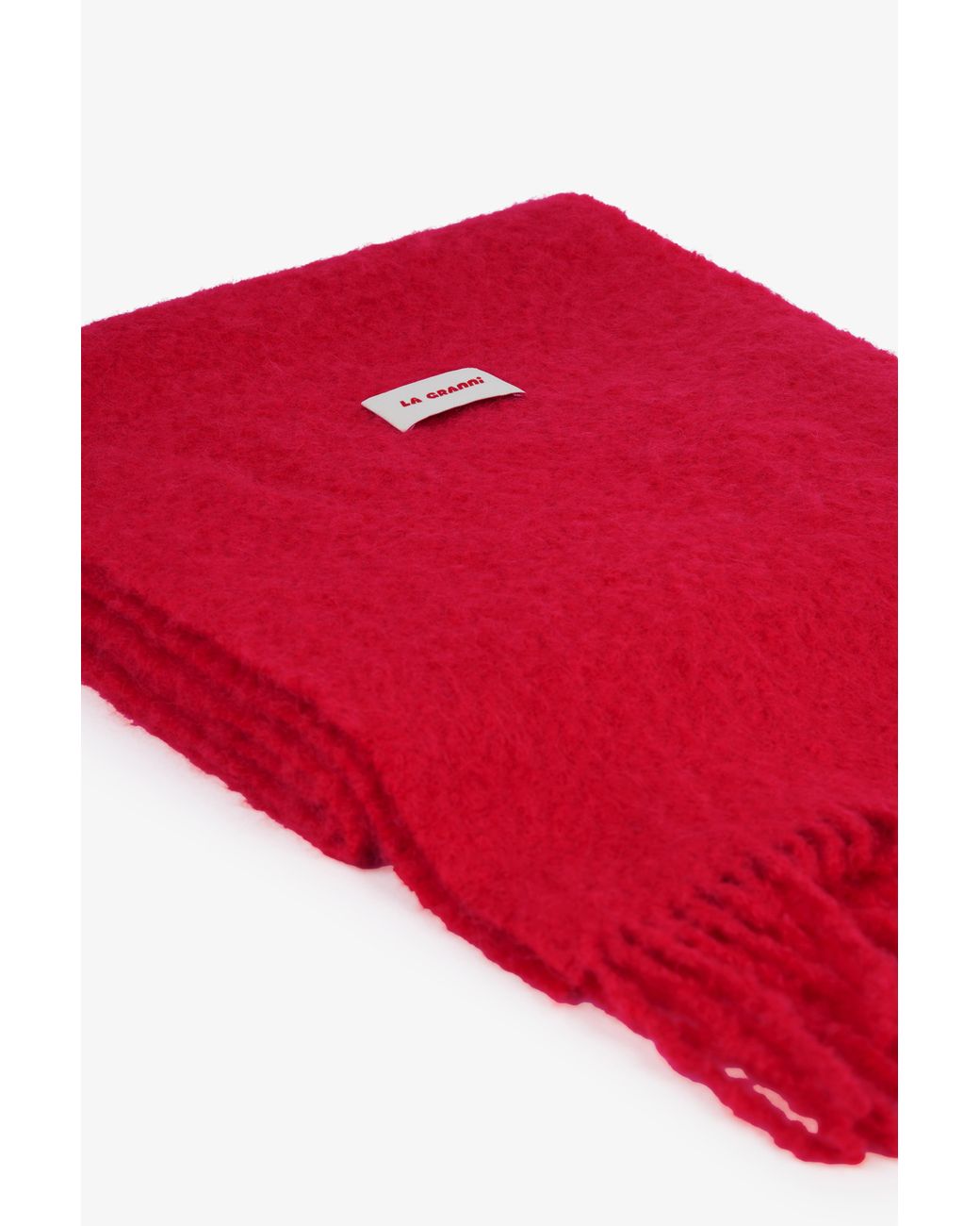 La Granni Red Oversized Alpaca Scarf