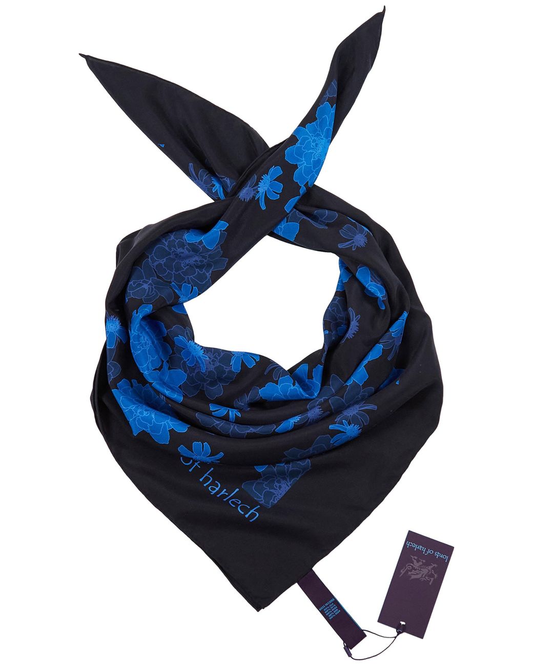 Lords of Harlech Blue Sofia Silk Scarf