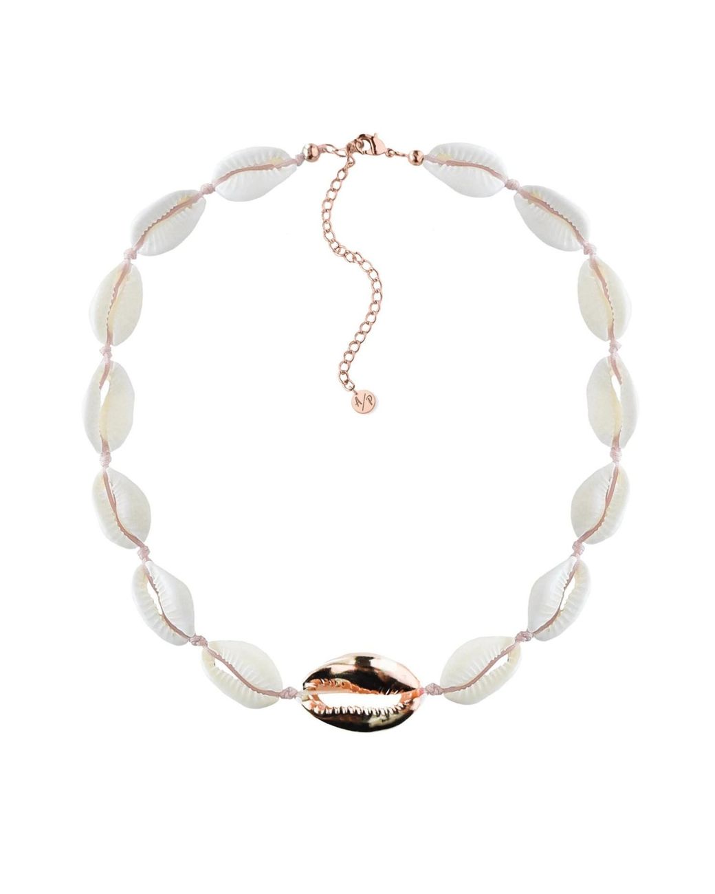 Adriana Pappas Designs Metallic Metal Shell Accent Choker