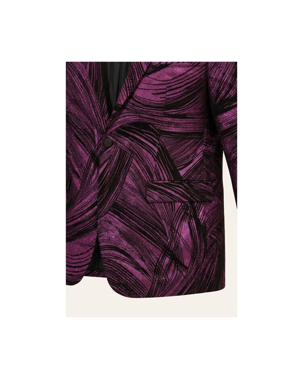 Ron Tomson Purple Cascading Peak Lapel Tuxedo Jacket for men