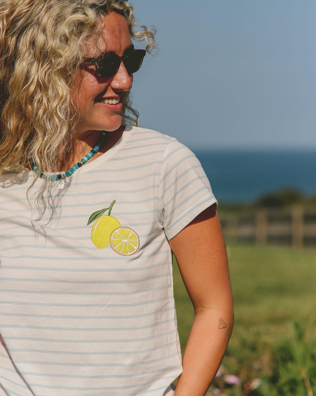 ALOFT White Drift Lemon Tshirt