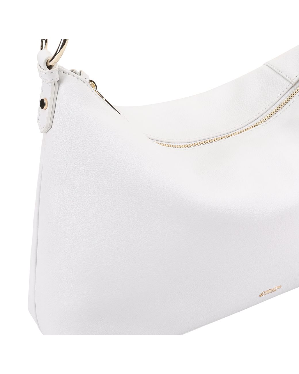 Paul Costelloe White Zainab Leather Shoulder Bag- Neutrals