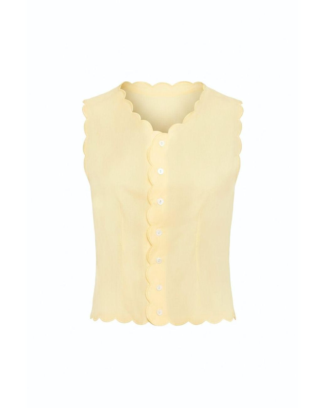 Montce Yellow Sunshine Scalloped Vest