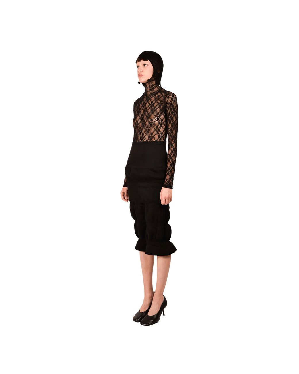 Ioana Ciolacu Black Rubber Skirt