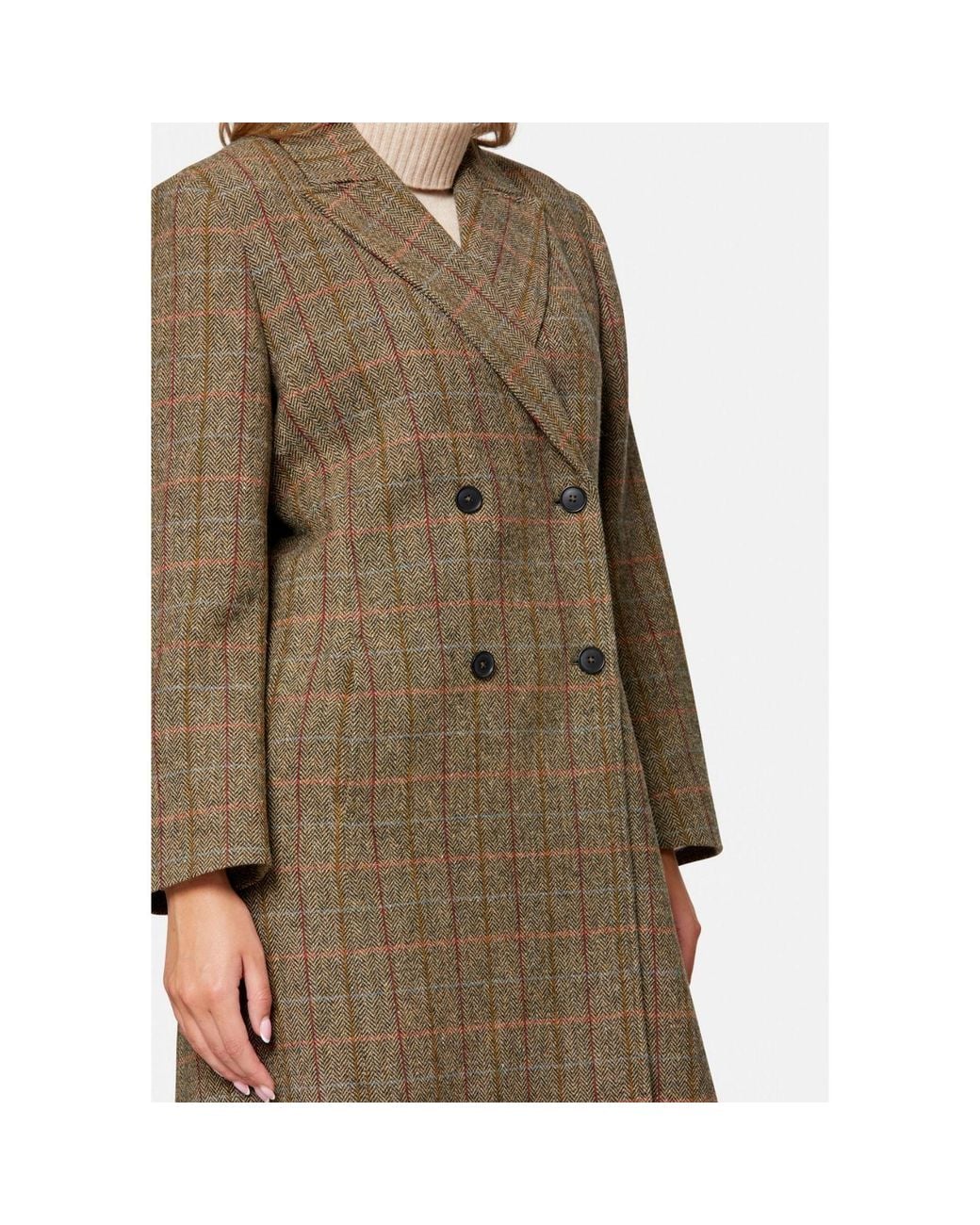 Helen Mcalinden Natural Beryl Herringbone Tweed Coat