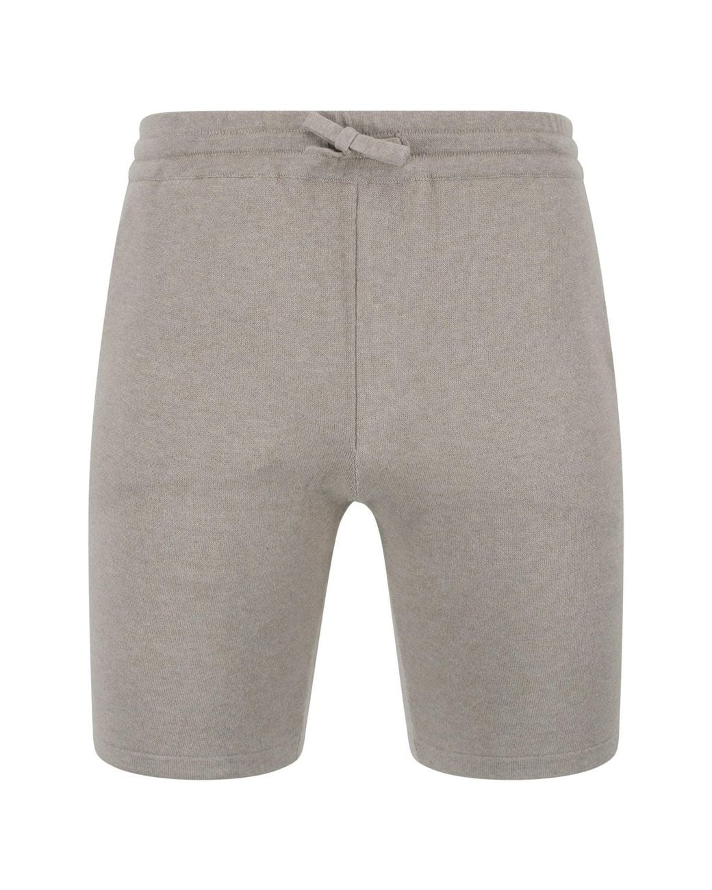 Paul James Knitwear Gray Midweight Allessio Cotton Knitted Shorts for men
