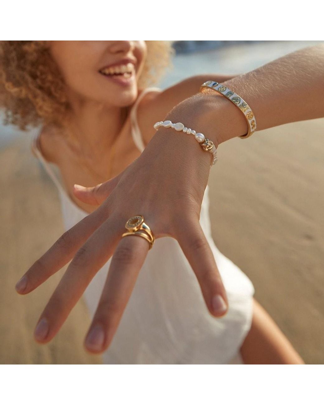 With Love Darling Metallic Circle Of Life Signet Ring
