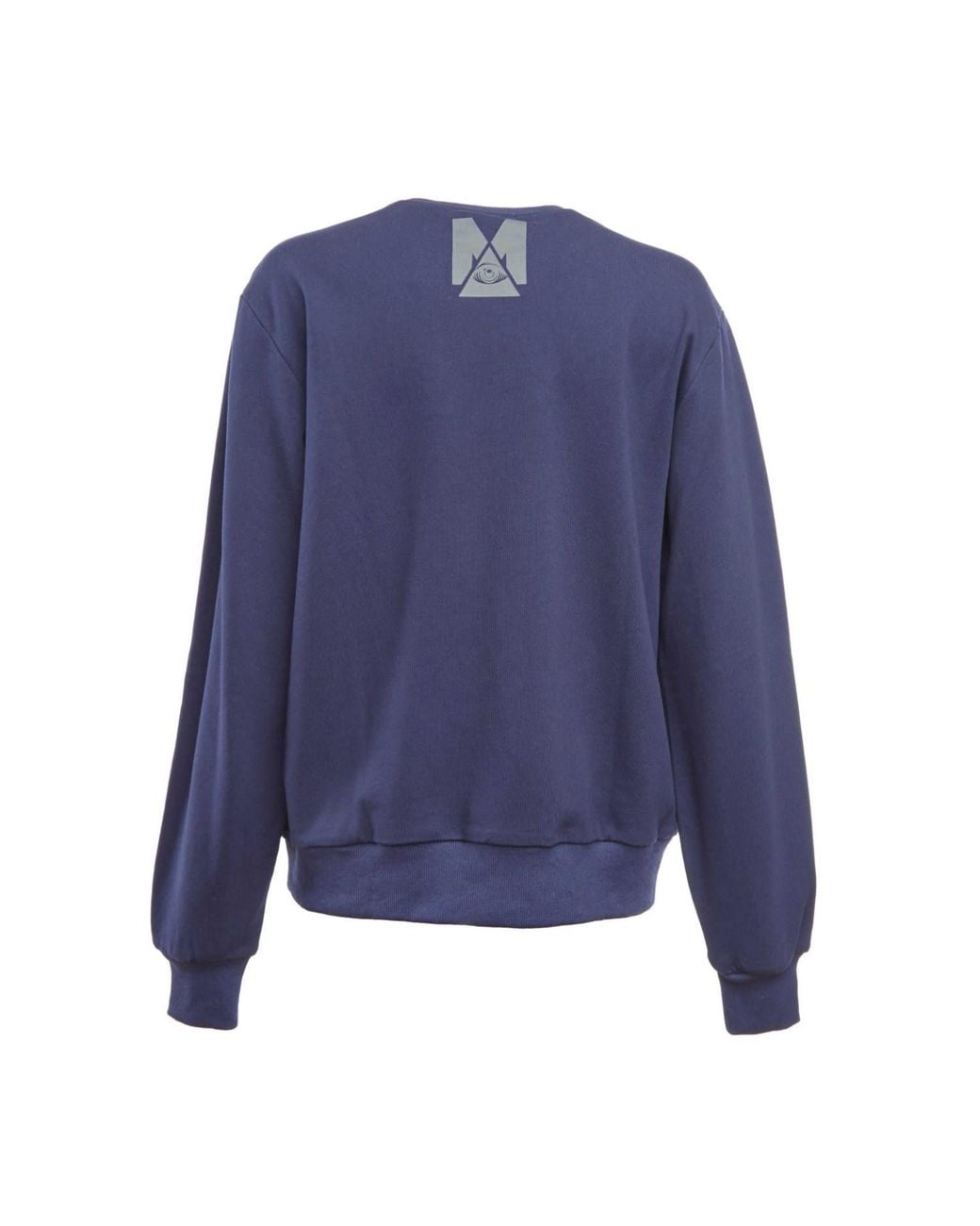 Miracles Manifester Blue Oversized Embroidered Scorpio Sign Sweatshirt