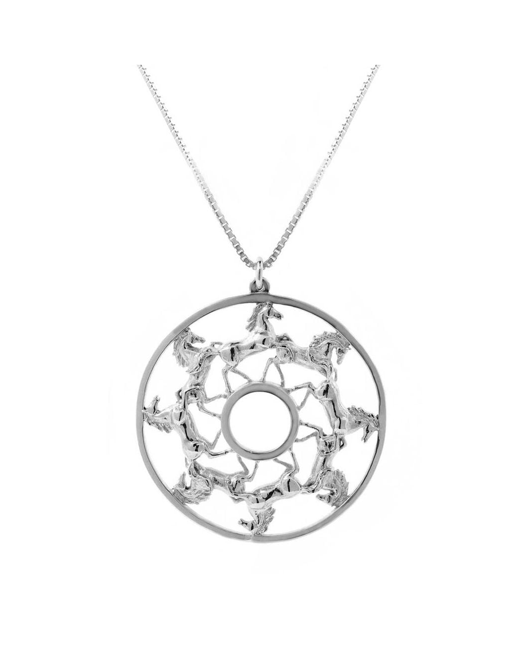 Lee Renee Metallic Horse Medallion Necklace