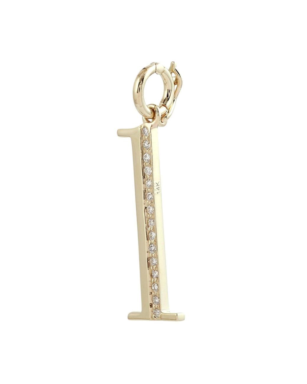Artisan Metallic 14K Diamond Number 1 Pendant Charm
