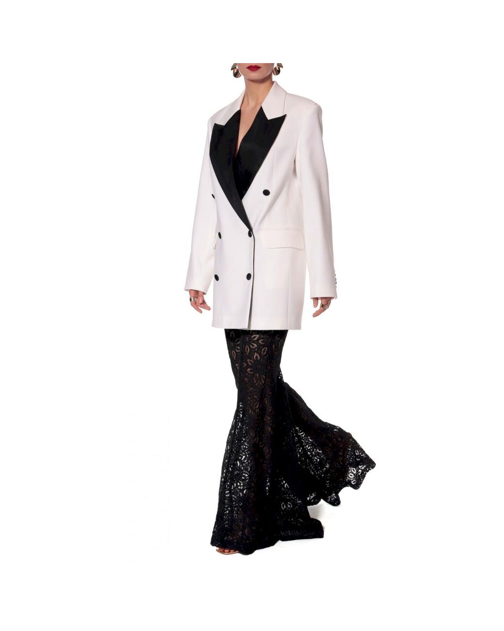 AGGI by HALEWSKI White Morgana And Bridal Blazer Dress