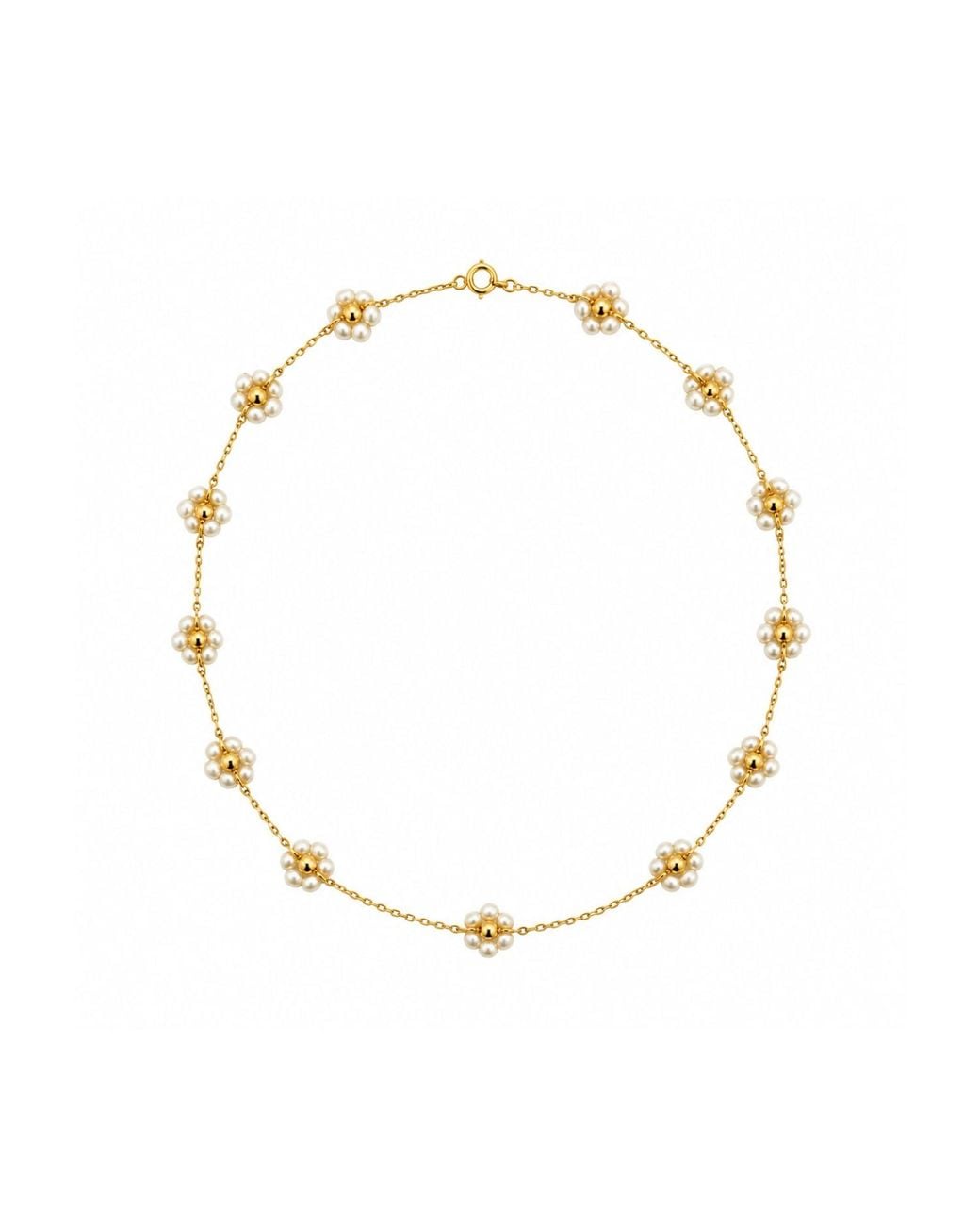 Lalinde Metallic Daisy Bloom Necklace