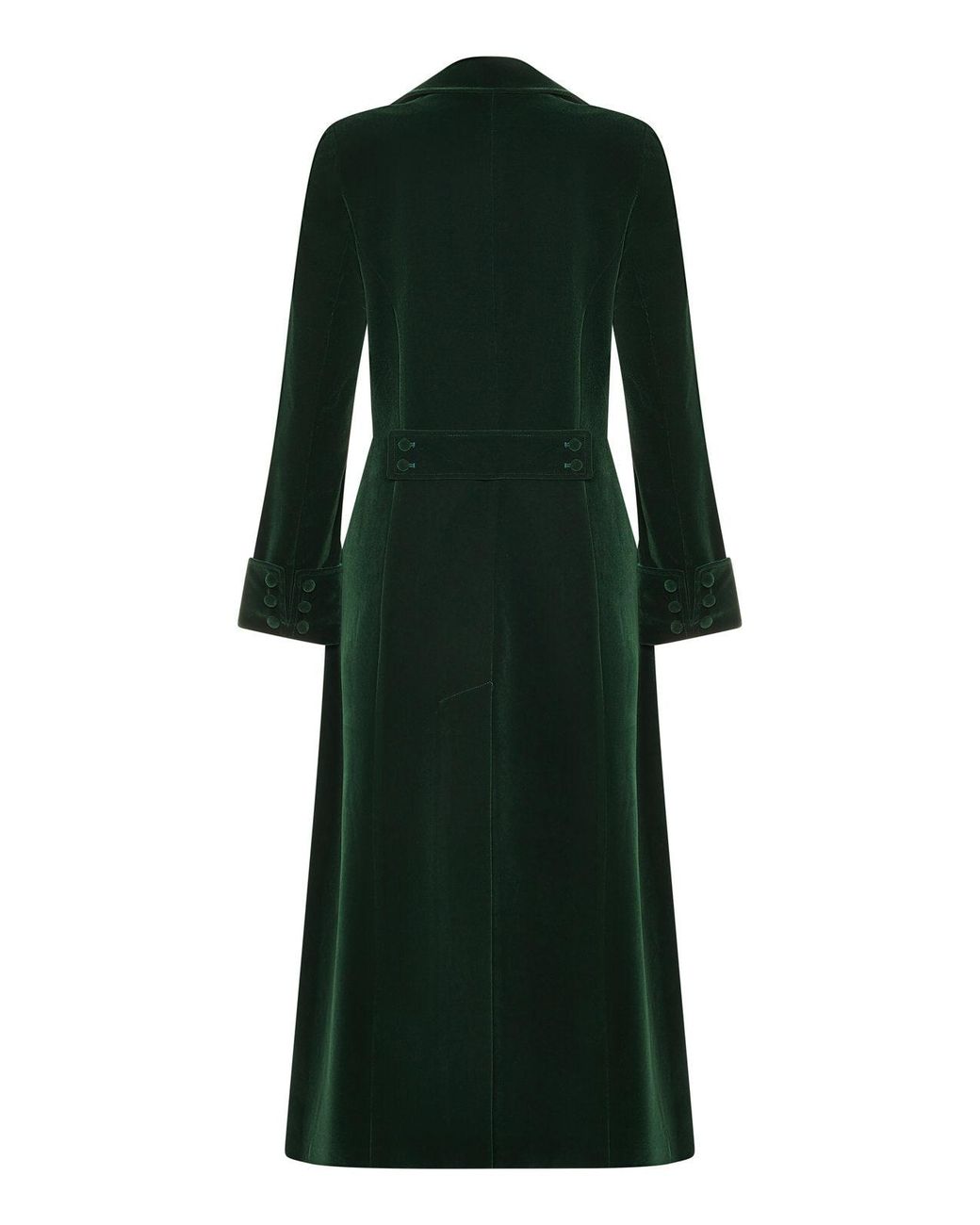 Guinea London Green Long Velvet Coat