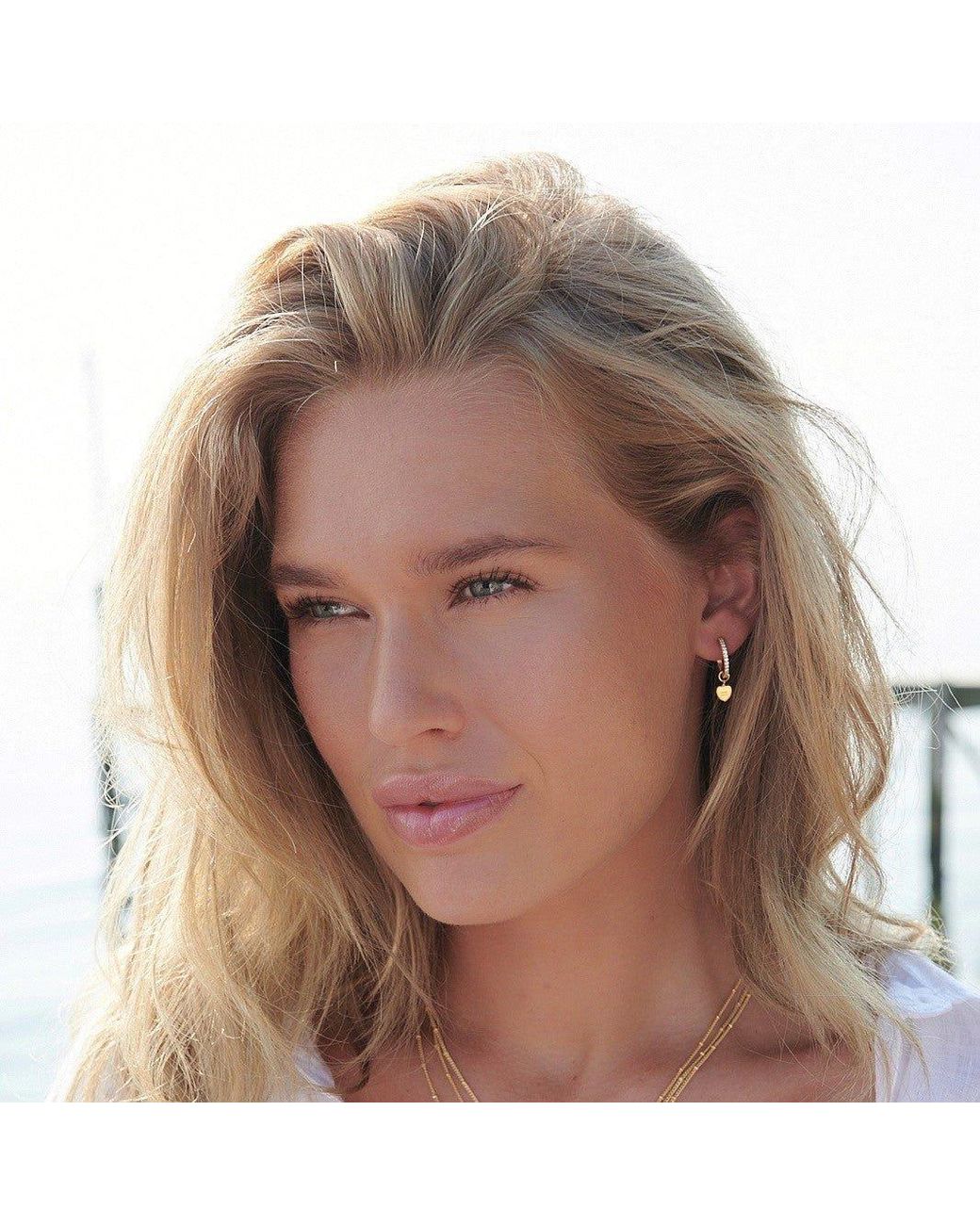 With Love Darling Metallic Equality Heart Hoops