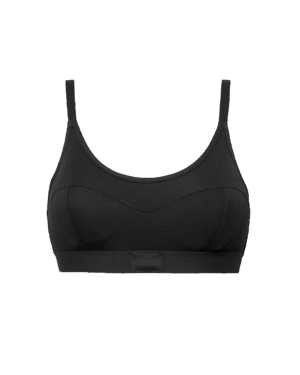 Nudea Black Cotton Modal Contour Scoop Bralette