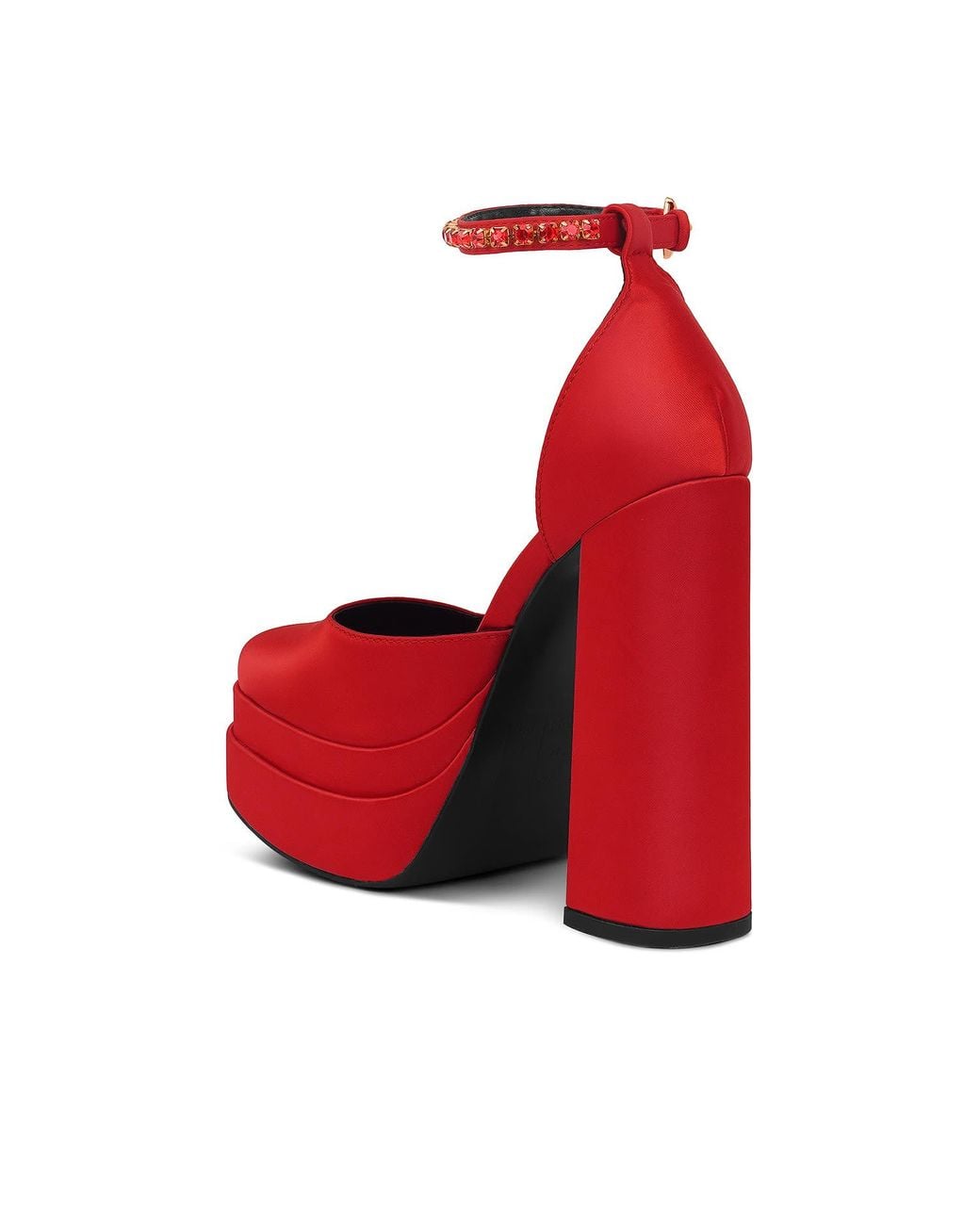 Rag & Co Red Martini Sky High Platform Sandals By Rag & Co