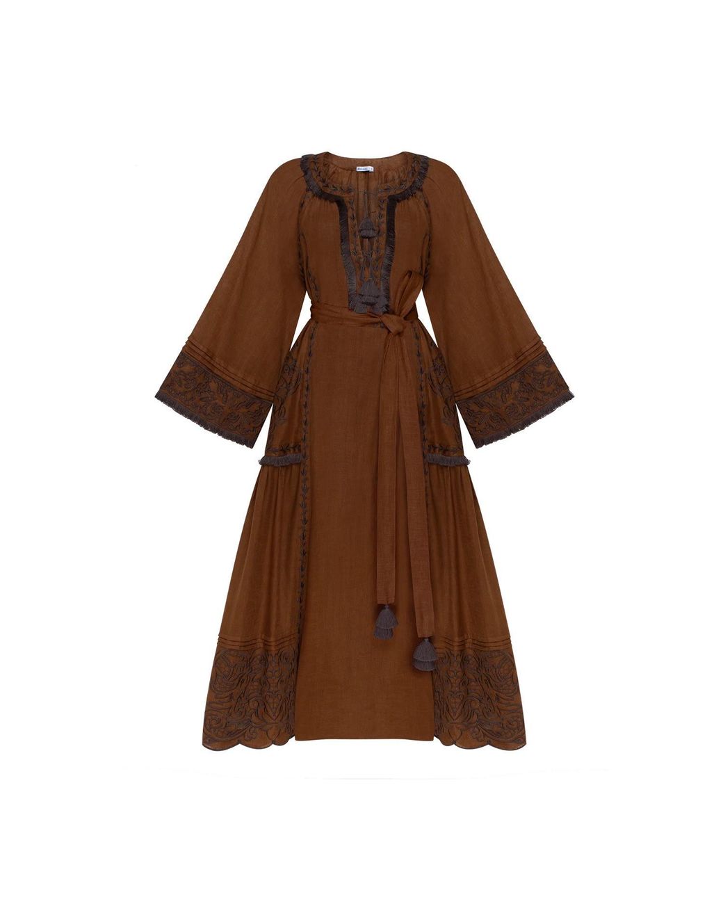 Annabo Brown Versailles Echo Maxi Dress