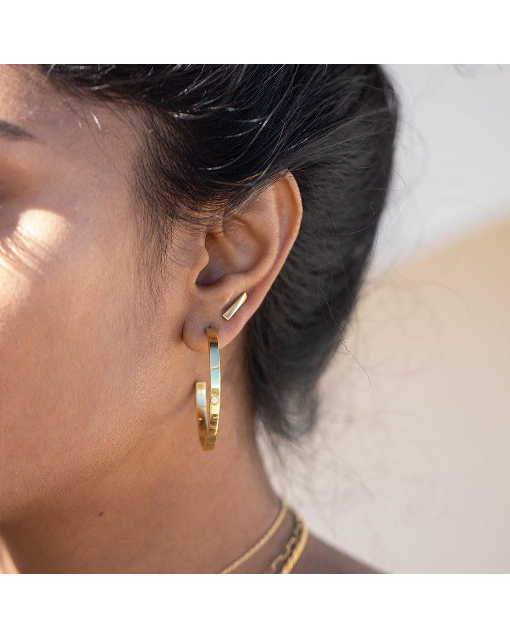 Cier Metallic Flex Stud Earrings