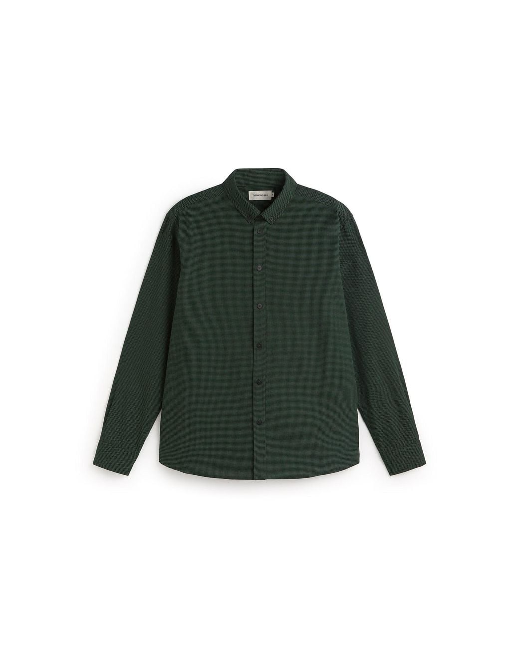 Thinking Mu Green Ant Dark Checkered Shirt for men