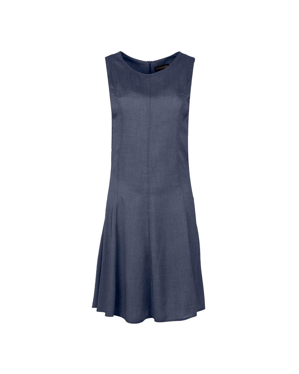 Conquista Blue Denim Style Viscose Cloche Dress