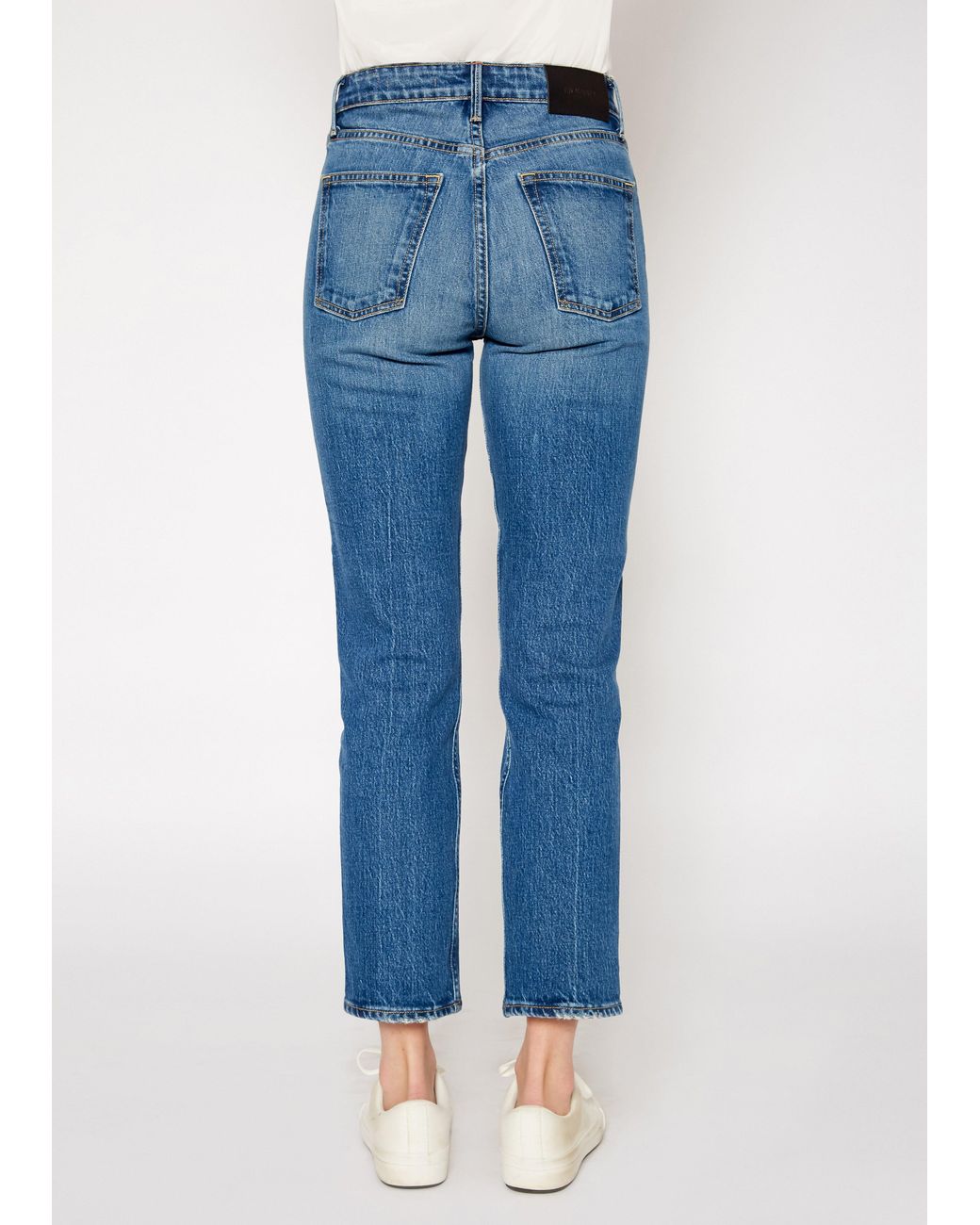 NOEND Blue Eve Slim Straight Crop Jeans