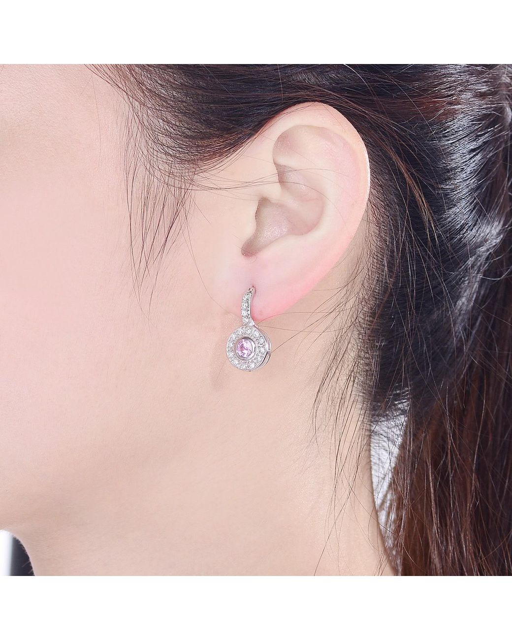 Genevive Jewelry Metallic Rachel Glauber Plated Round Dangle Earrings With Cubic Zirconia