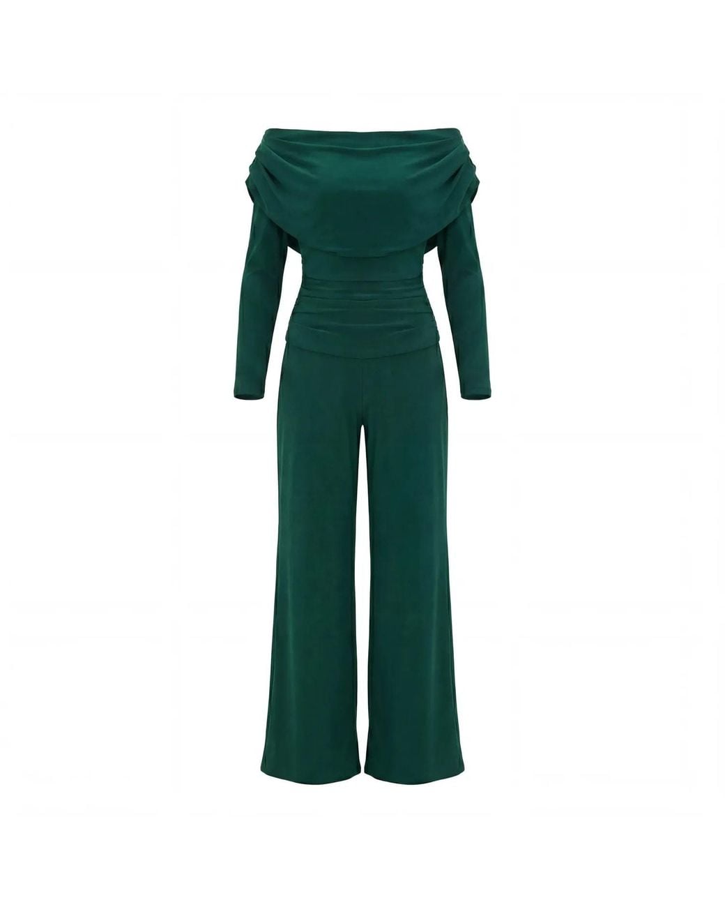 Atom Label Green Carbon Jumpsuit With Sleeve