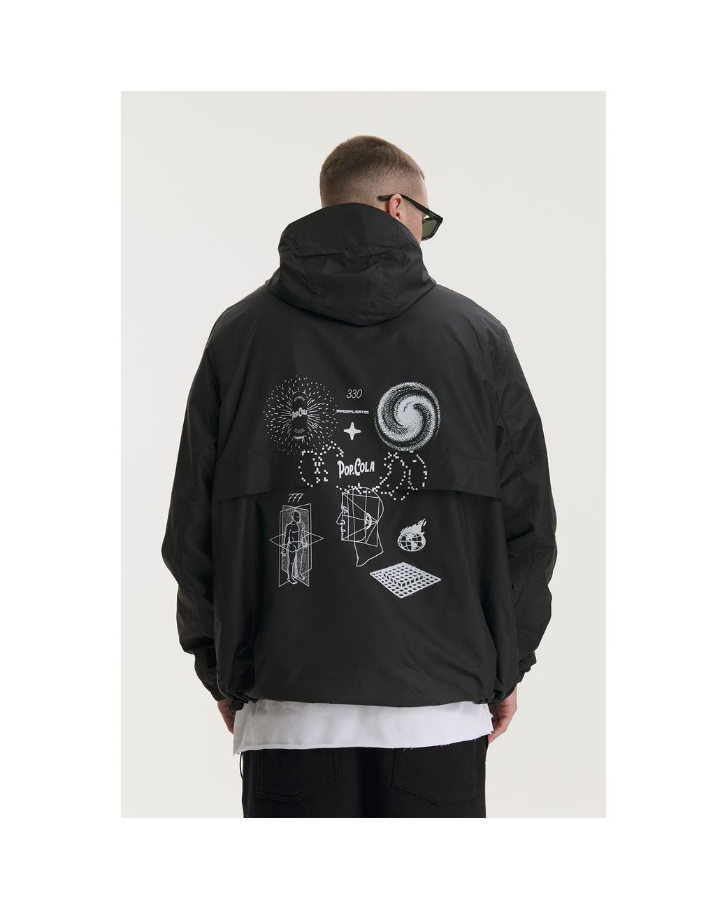 mysimplicated Black Pop Cola Windbreaker for men