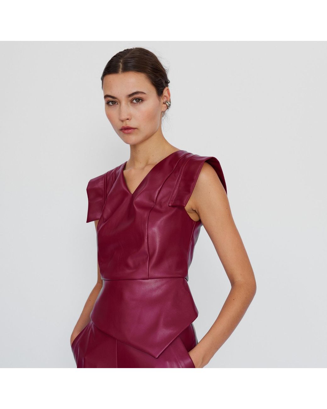 Mirimalist Red Concrete Bustier