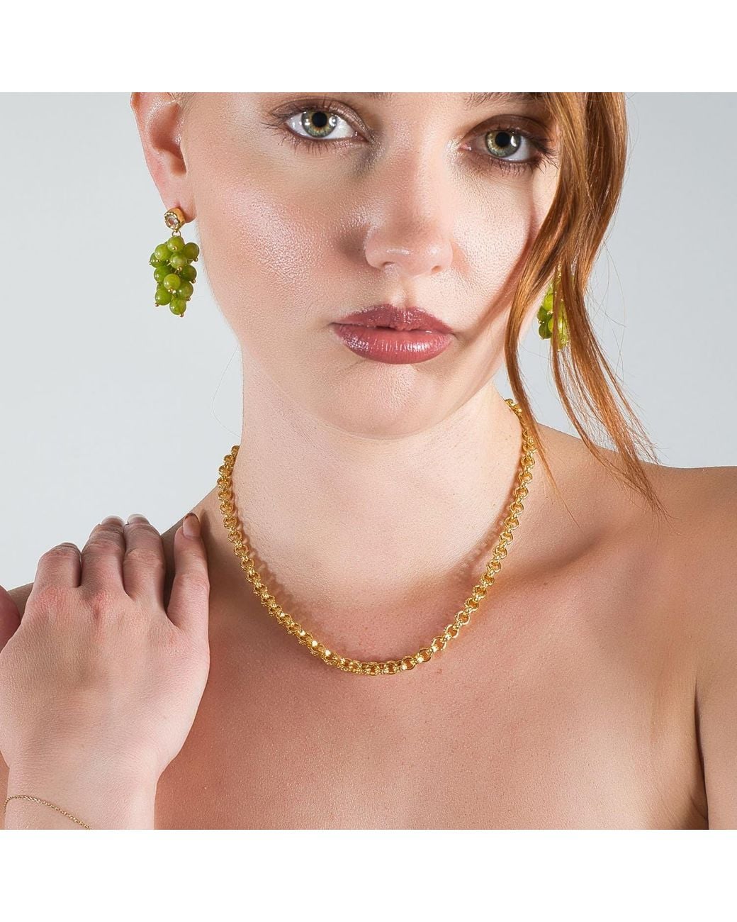 Classicharms Metallic Carved Rolo Chain Choker Necklace