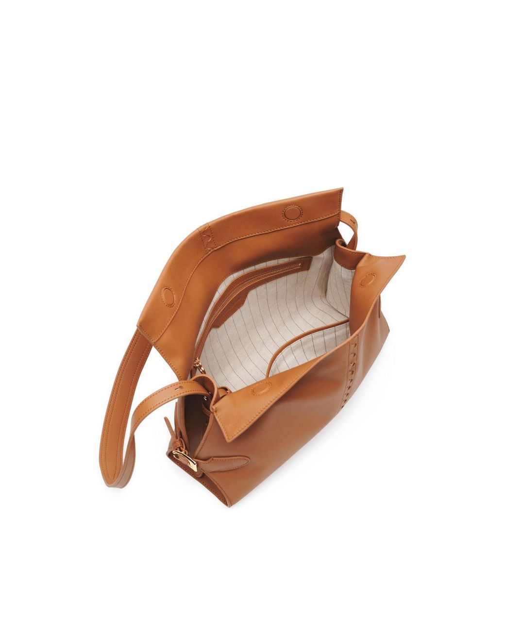 Orange Cube Brown Fantina Folded Hobo Bag