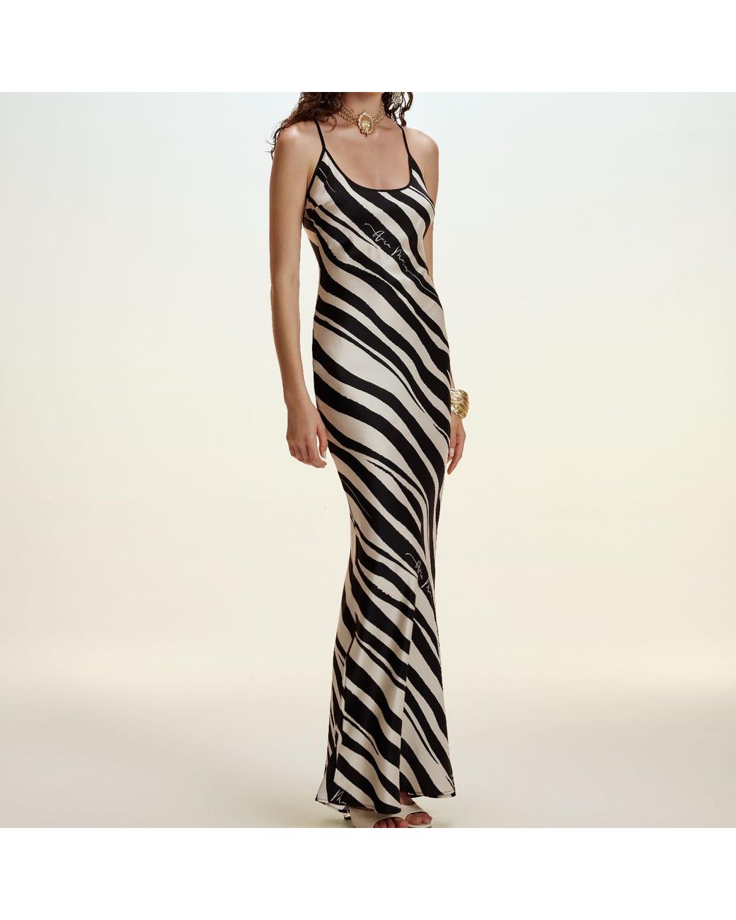 Aura Maris Resort Black Venus Silk Maxi Dress