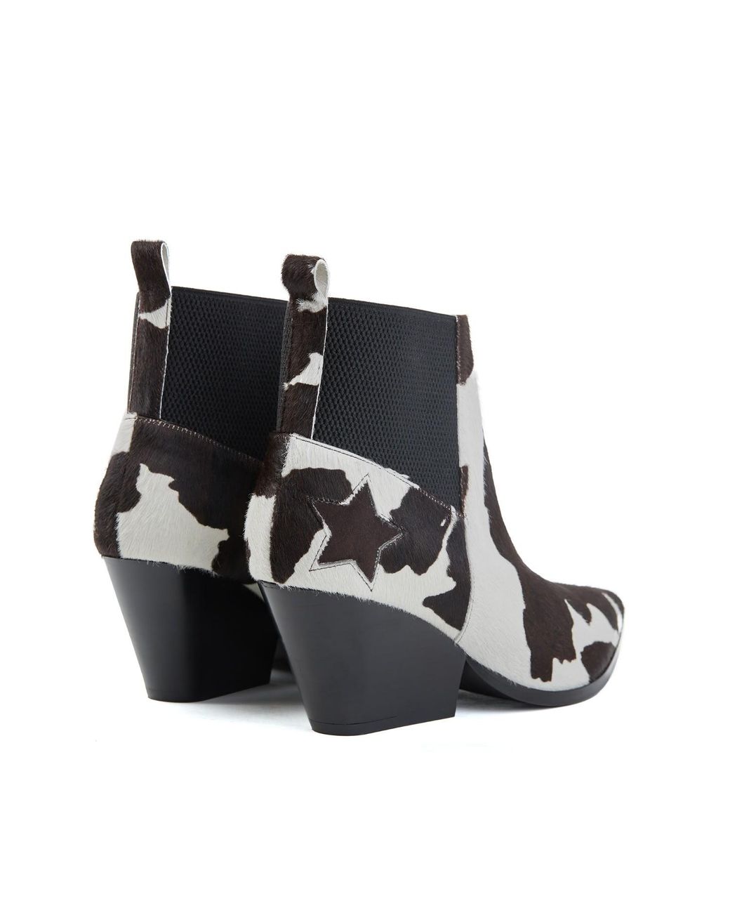 Rosamund Muir London Black Neutrals Felixa Cowprint Calf Hair With Star Ankle Boots