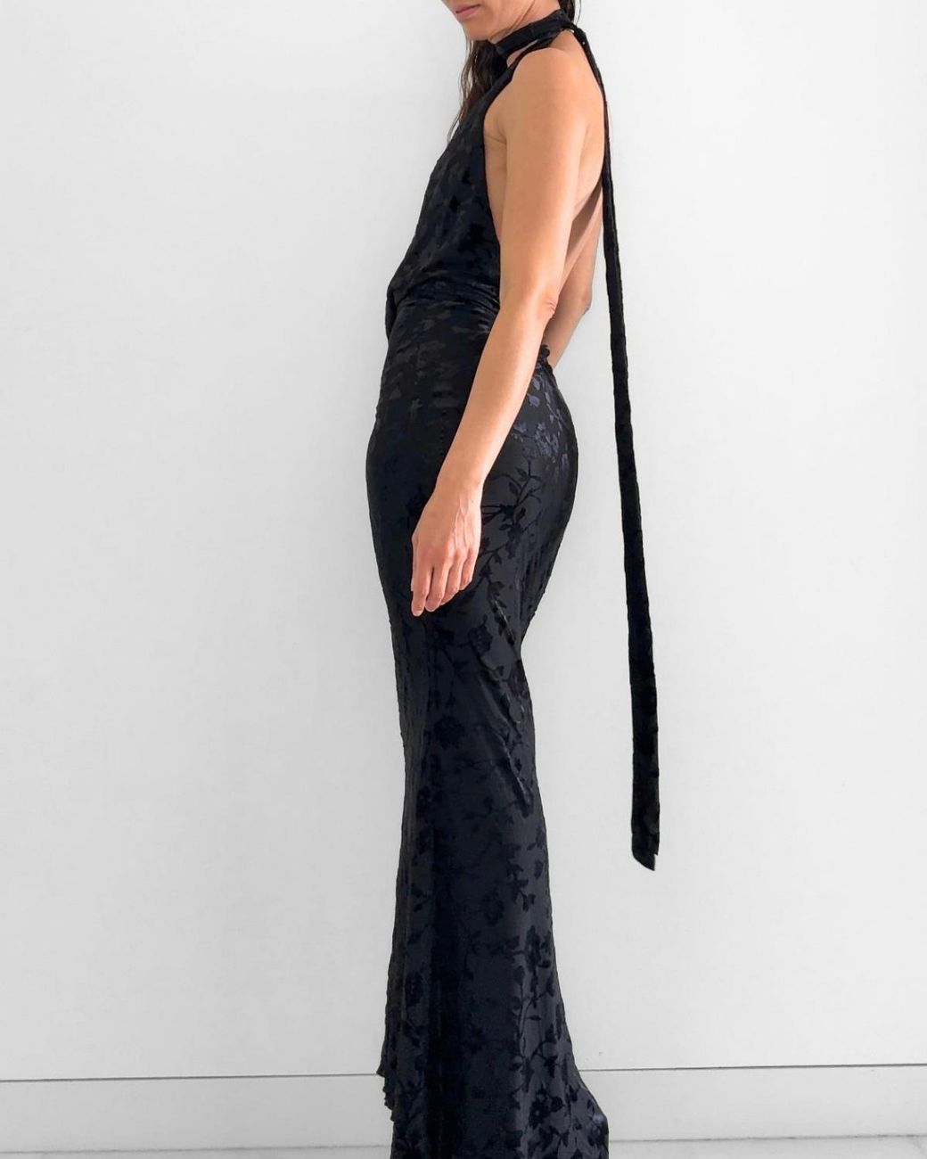 Alia Studio Black Moon Devoree Velvet Maxi