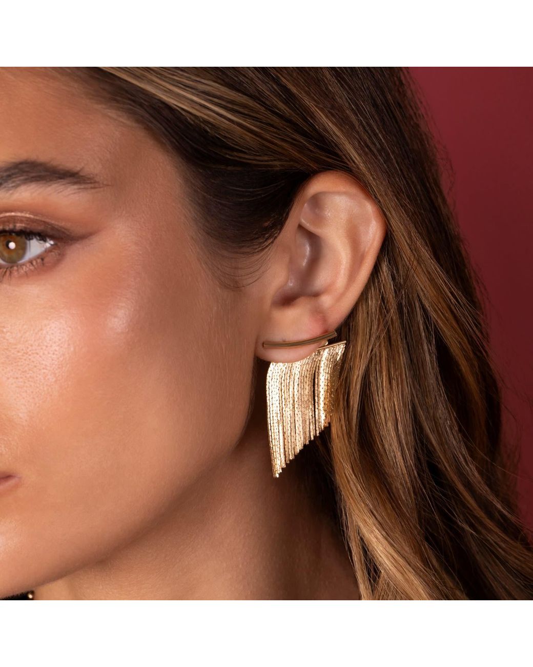 SHYMI Yellow Fringe Earrings