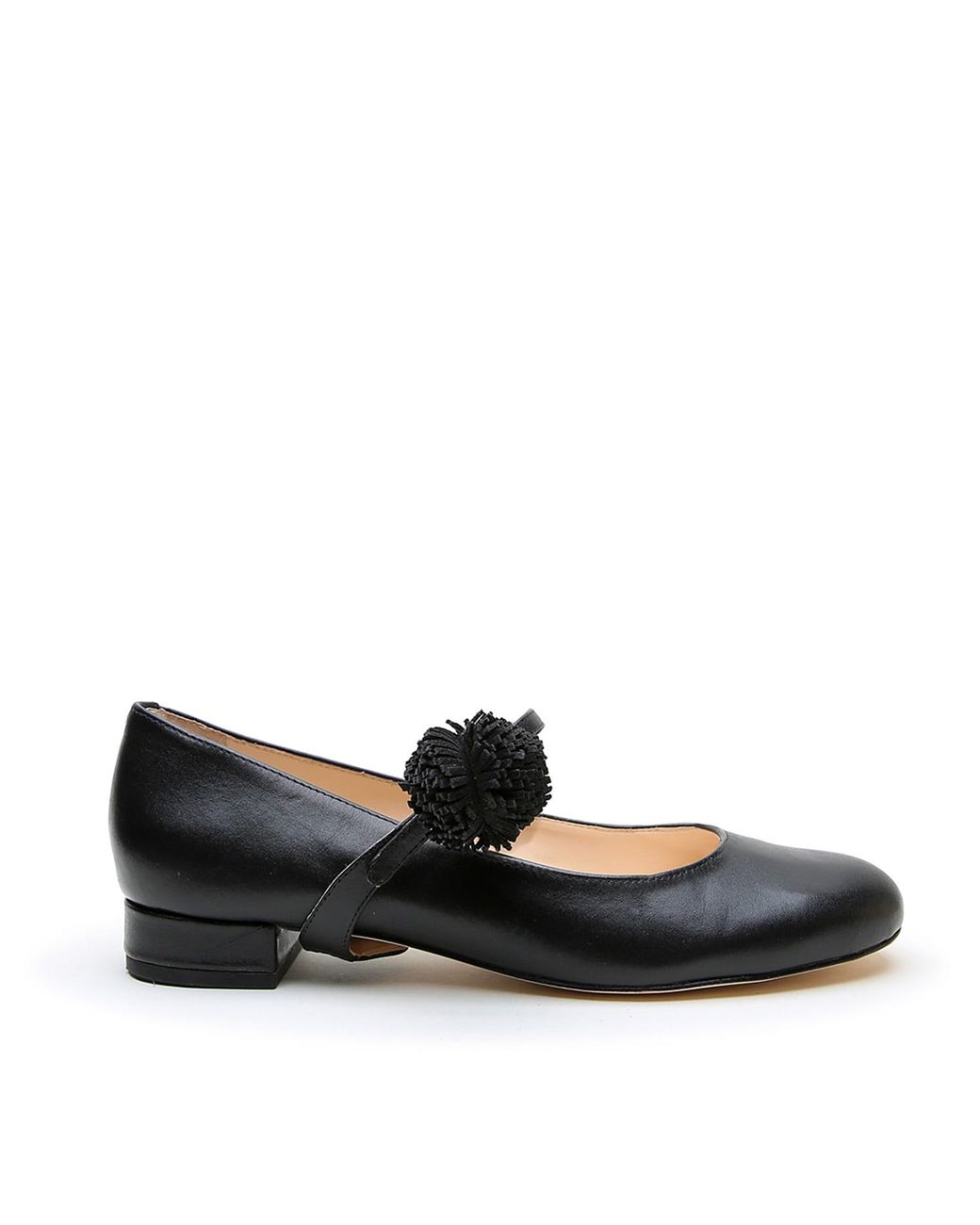 Alterre Black Suede Pom Pom