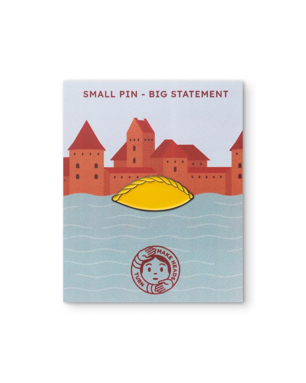 Make Heads Turn Yellow Enamel Pin Kibinas