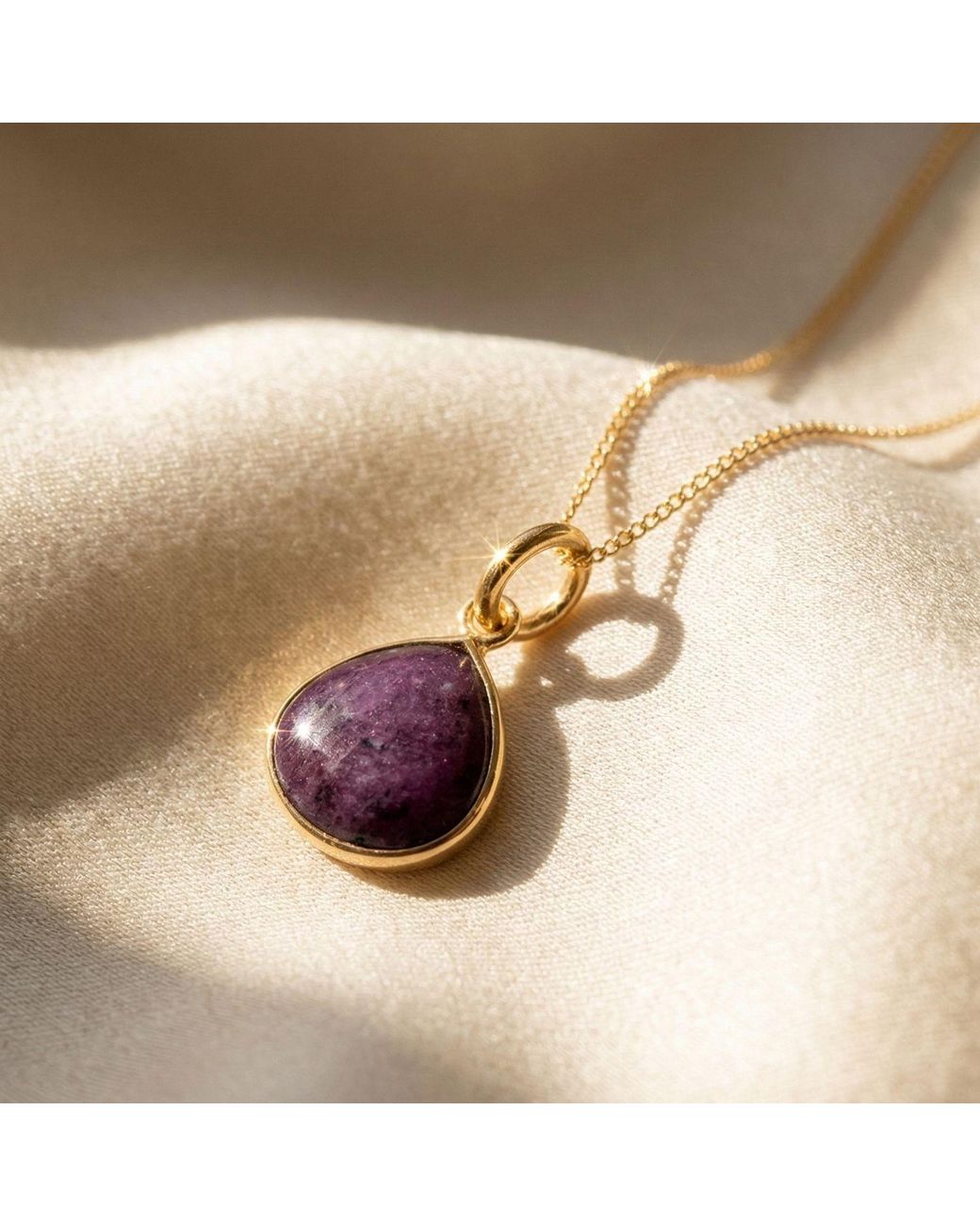 Sophelia Purple Ruby July Birthstone Vermeil Necklace