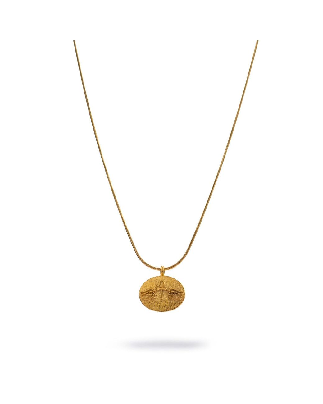 Ebru Jewelry Metallic Eternal Vision Ankh Medallion Necklace