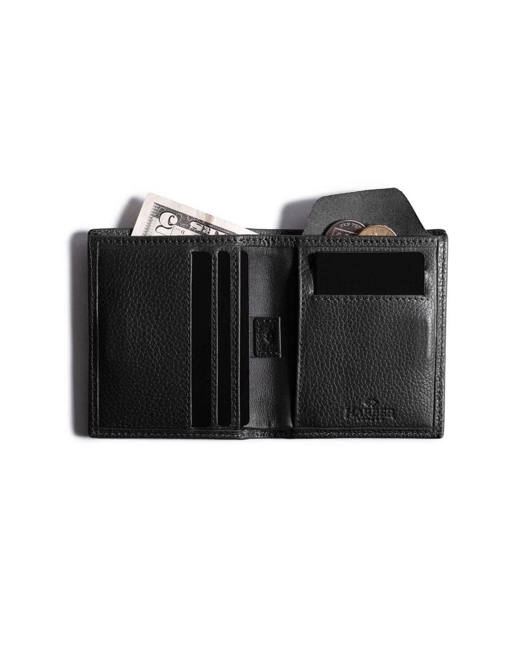 Harber London Black Rfid Legacy Bifold Wallet for men