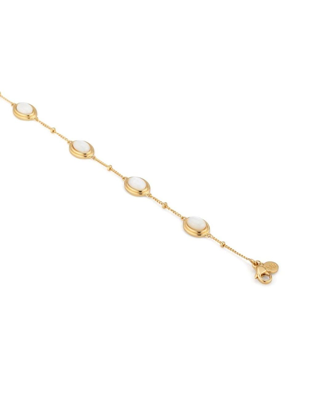 Lulu B London Metallic Pearl Gemstone Bracelet