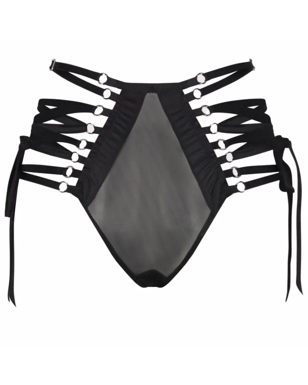 Lunatic Femme Black Boa High-Waisted Panty