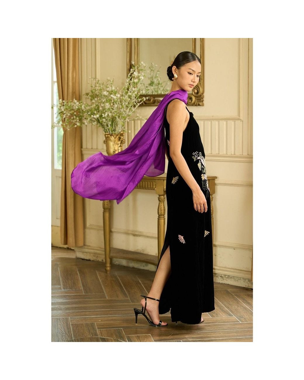 Silk and Bears Purple Royal Mulberry Silk Scarf – Eid & Evening Shawl