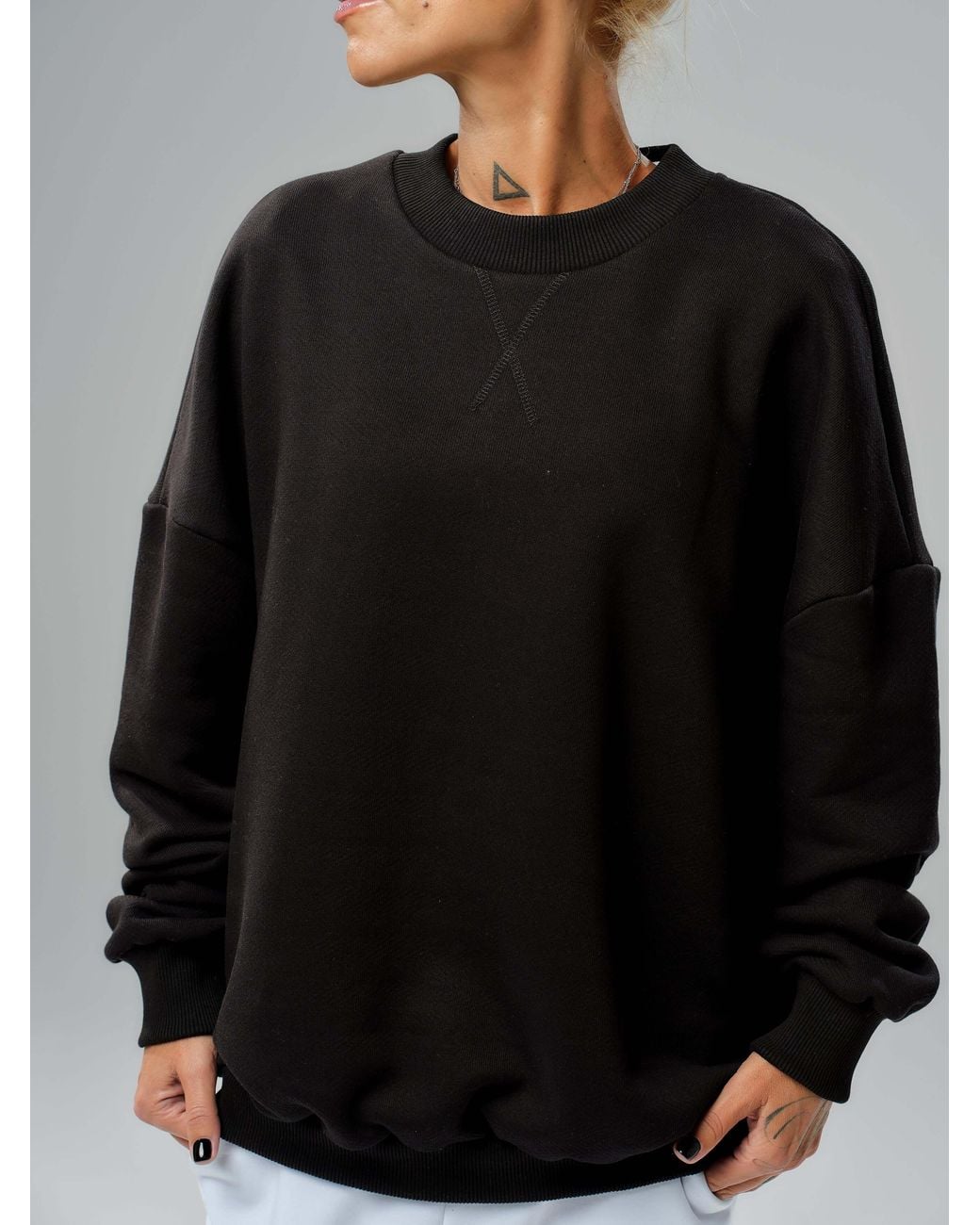 Clothes by Locker Room Black Oversized Sweatshirt & Jogger Set