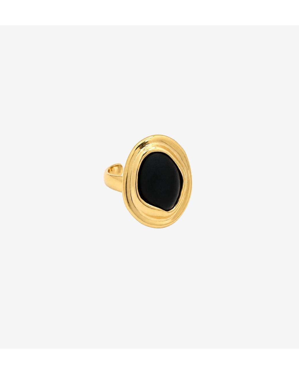 Uchi and Soto Metallic Enso Onyx And Molten Ring