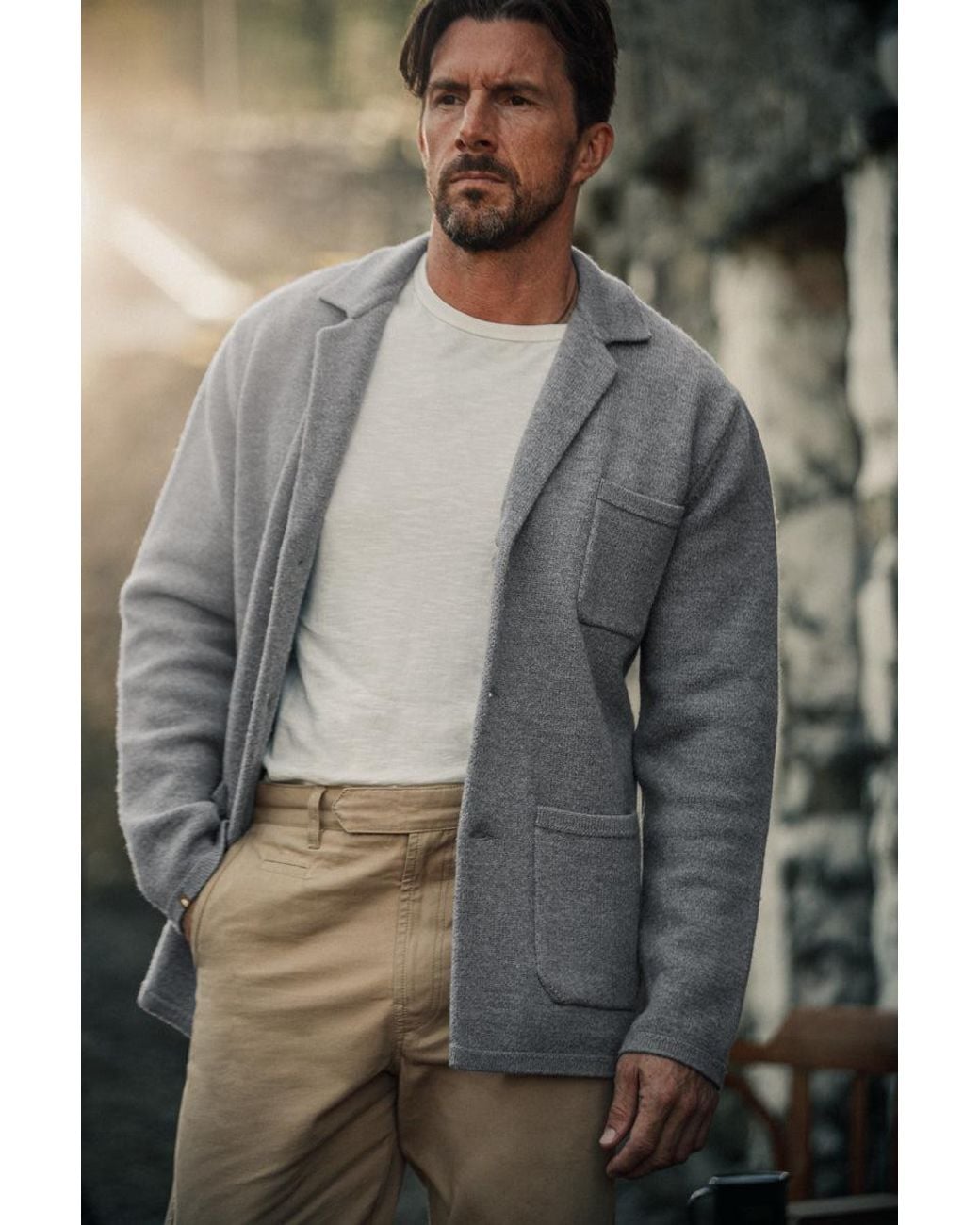 &SONS Trading Co Gray Denton Merino Wool Blazer Marl for men
