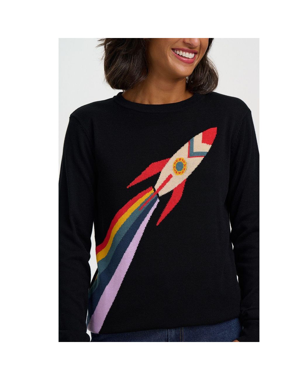 Sugarhill Black Rita Sweater, Retro Rocket