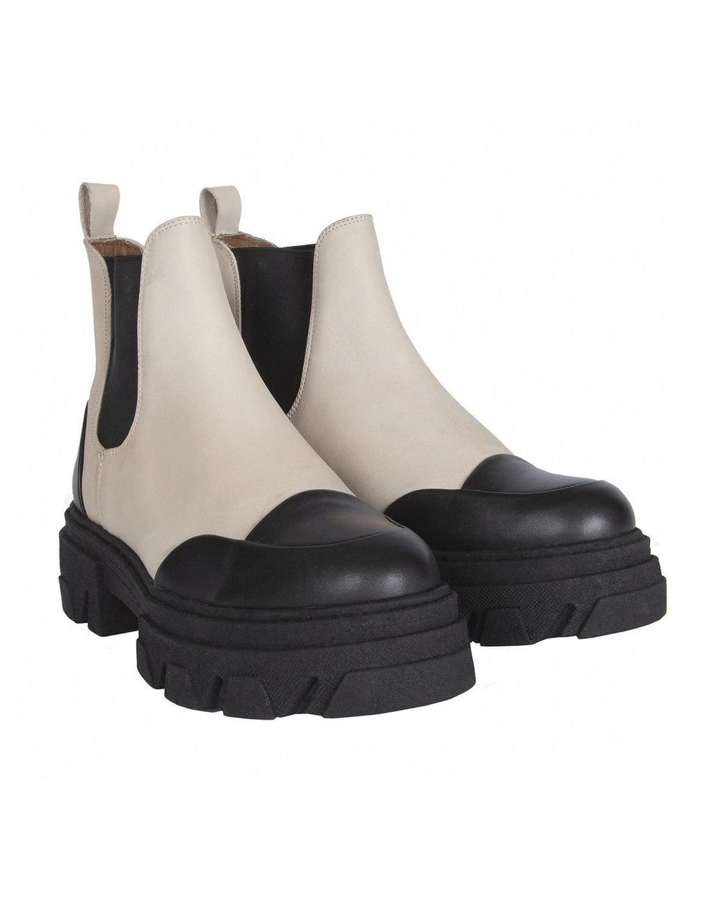 Urbnkicks Black Neutrals Chelsea Two-Tone Boots